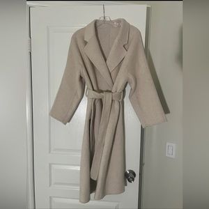 Soft cream wrap coat size small never worn